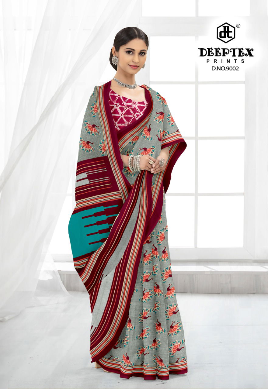 Deeptex Kalamkari Special 9 Casual Daily Wear Cotton Printed Saree Collection